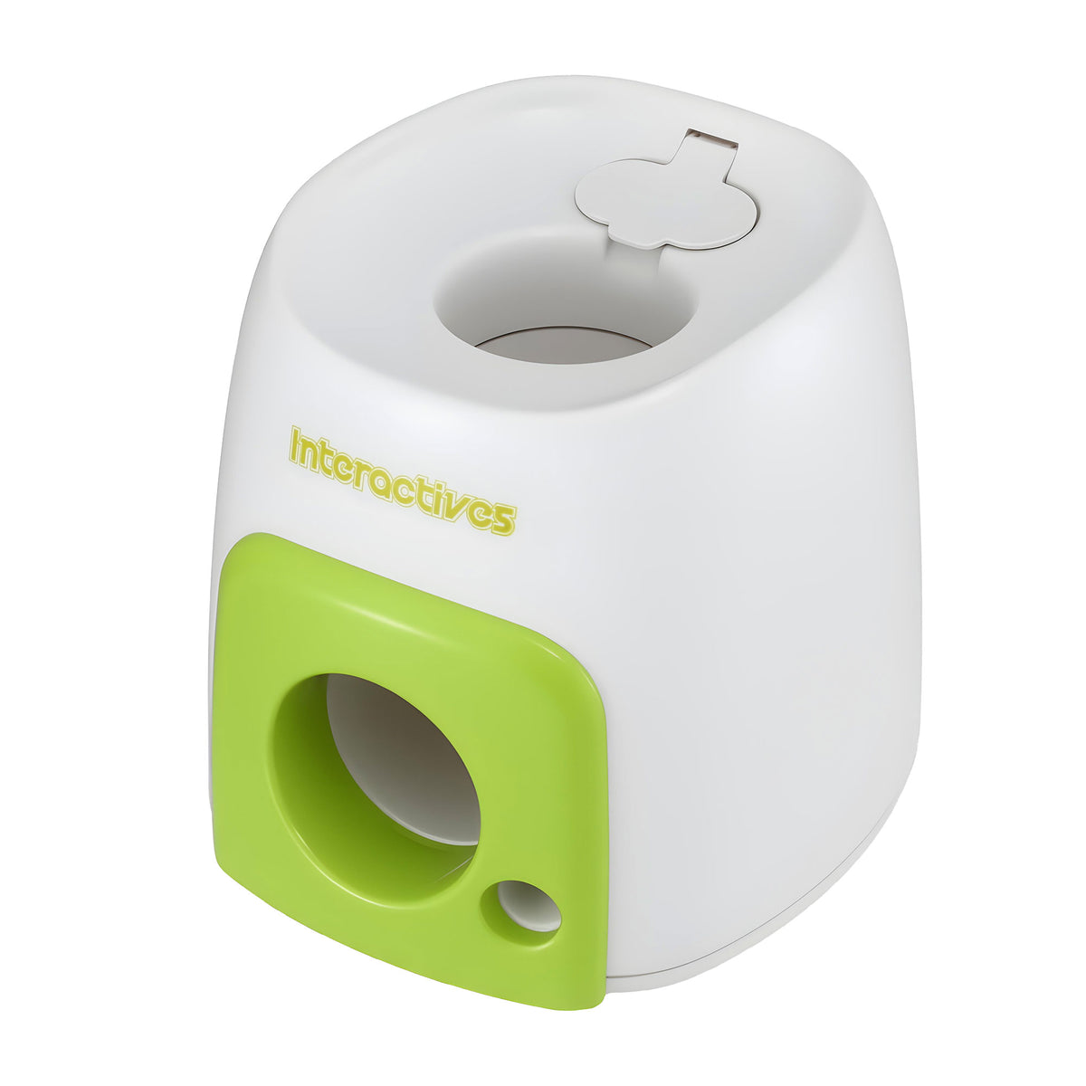 White and green 2-in-1 Dog Ball Launcher and Treat Dispenser