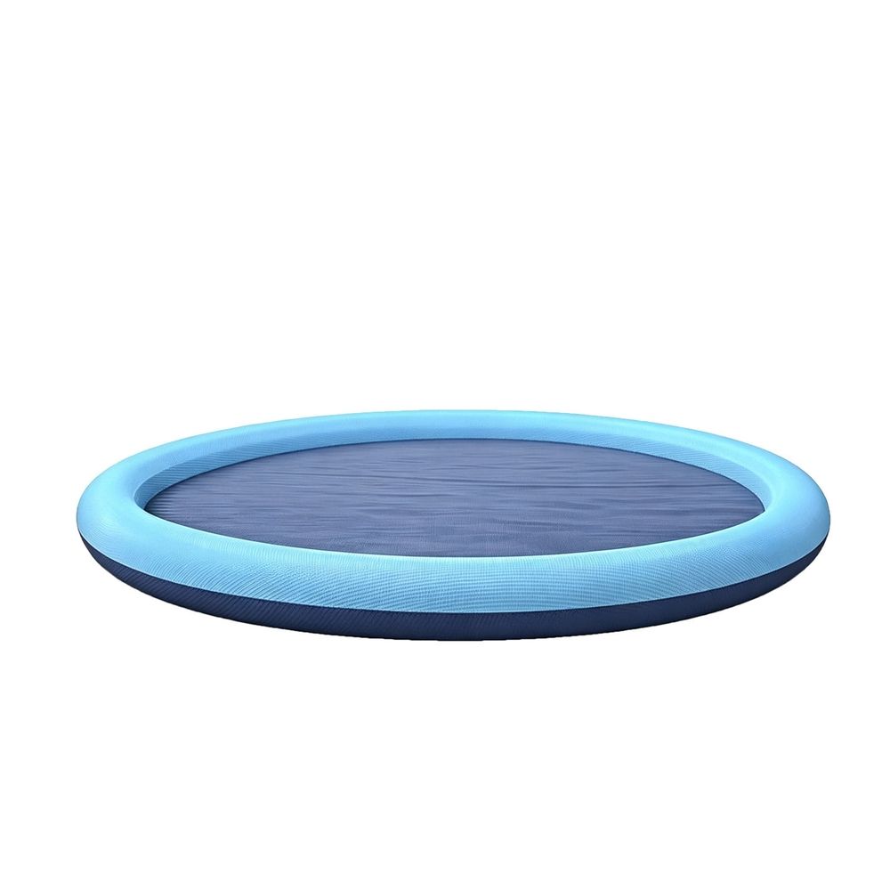 Blue 100cm Dog Splash Pad with a raised rim