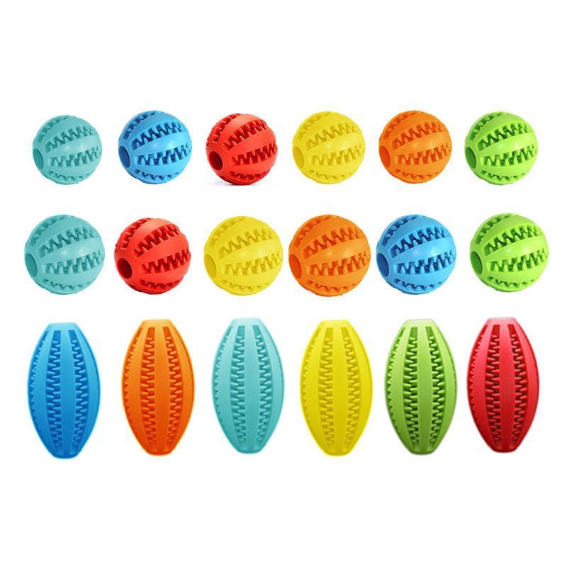 Rubber Treat Ball range in six colours, in round and oval styles