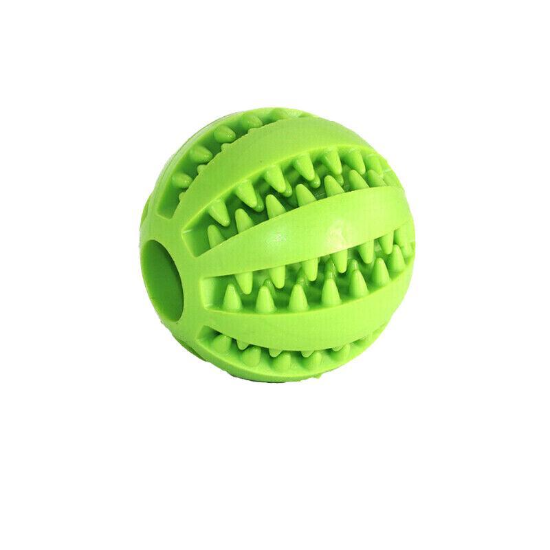 Green Rubber Treat Ball for small dogs and puppies