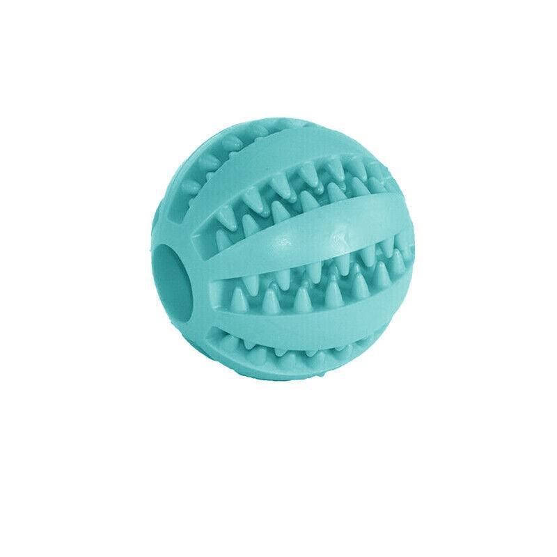 Light blue Rubber Treat Ball for small dogs and puppies