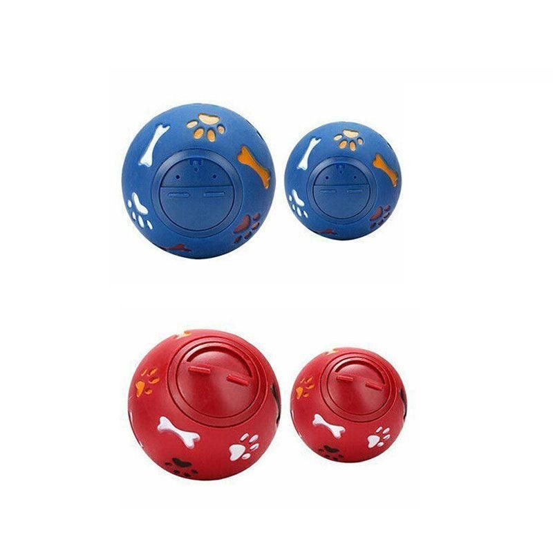 Treat Tumbler Balls in red and blue, shown in two sizes